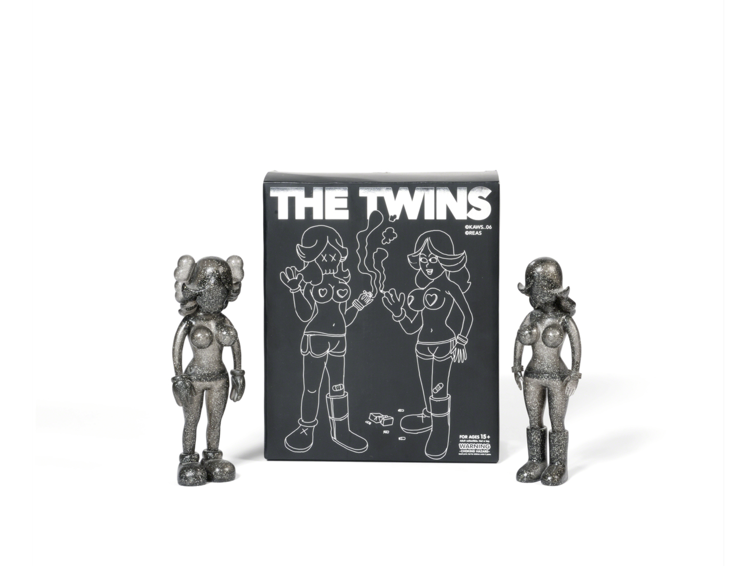 おもちゃ KAWS 2006 TWINS REAS Todd James Kaws X Todd James The Twins Grey